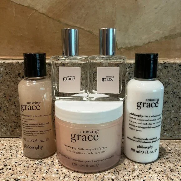 Philosophy Amazing Grace Set of 2 Purse sprays , Cremes, Shower Gel , etc.! New - Picture 1 of 1